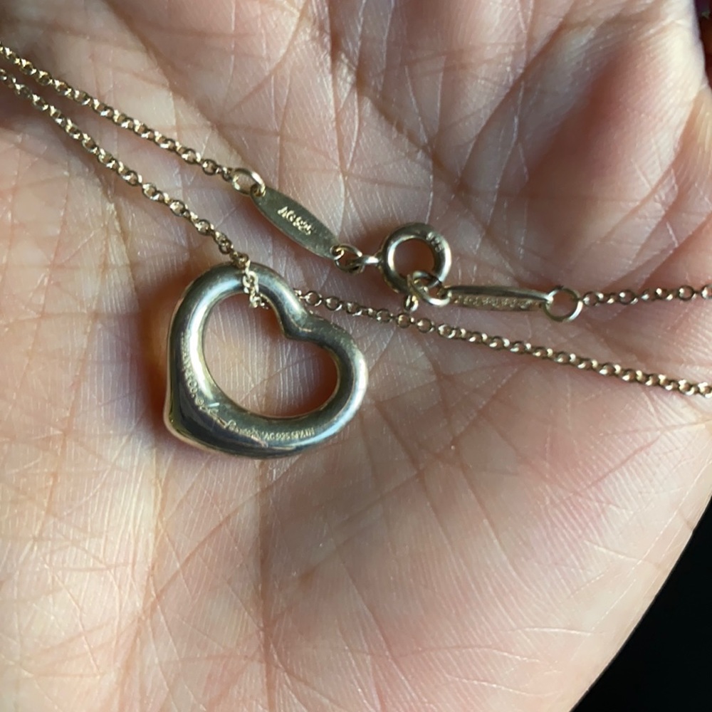 Tiffany open heart necklace small